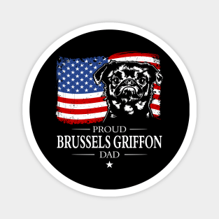 Brussels Griffon Dad American Flag patriotic dog Magnet